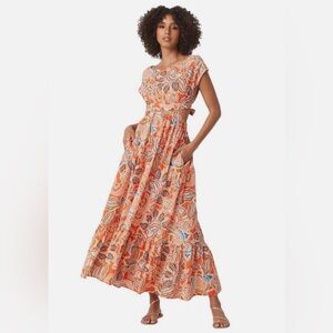 New with tags size xl Misa Floral Orange Maxi Dress